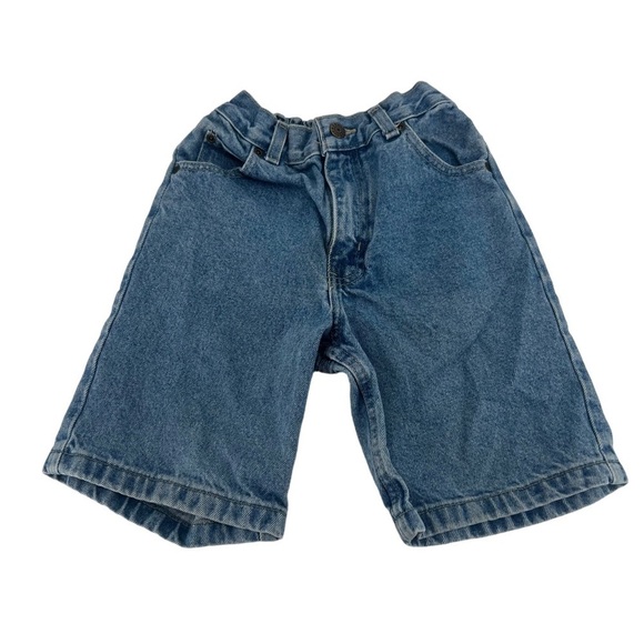 Faded Glory Loose Fit Cinched Waist Bermuda Jean Shorts Size 5 Kid’s - Picture 1 of 5